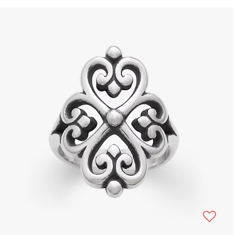 James Avery Adorned Hearts Ring- Silver 4.5